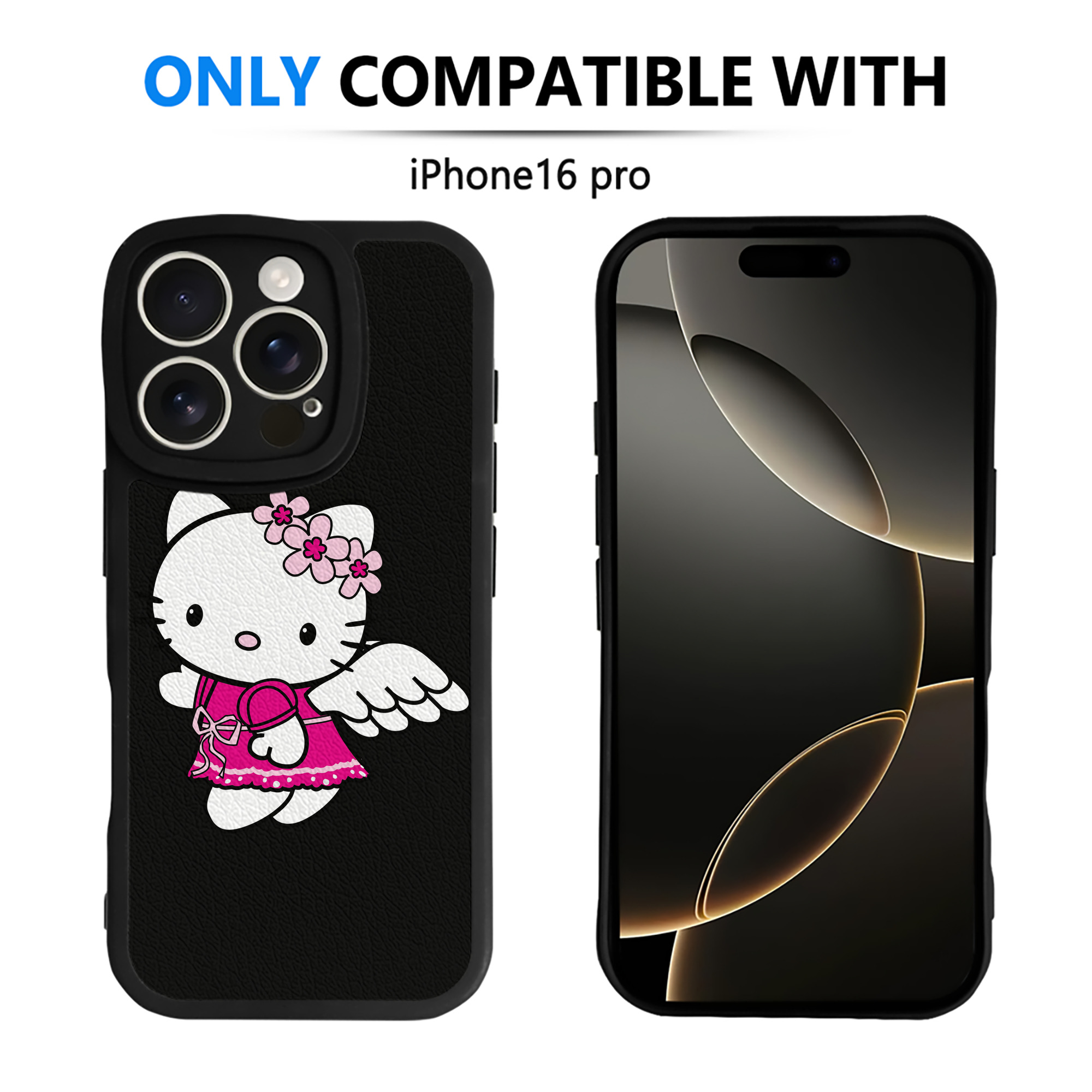 （画像用） Hello Kitty ハローキティ 【iPhone 16シリーズ対応】シリコンスマホケース（レザー調） 材質：シリコン